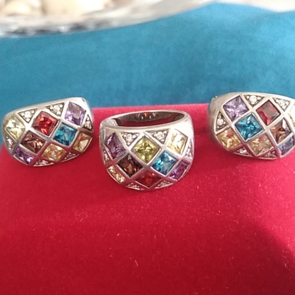 Ring and matching earrings